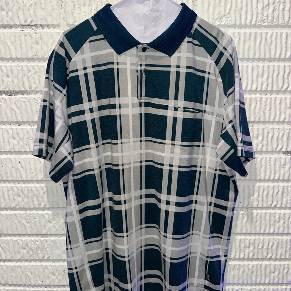 Oakley Golf Men’s Plaid Golf Polo